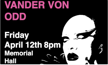 Black and white edit of a drag queen's face.